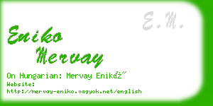 eniko mervay business card